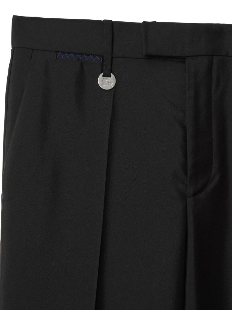 Black Straight-leg Tailored Trousers