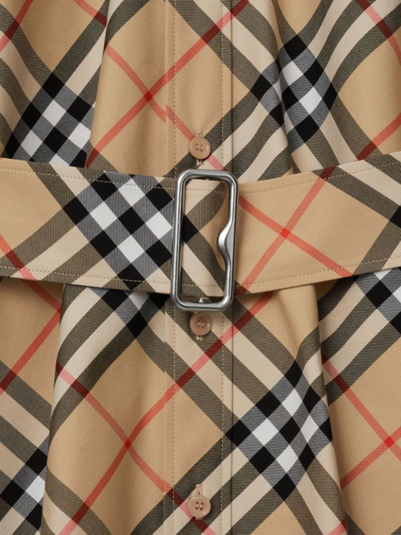 Brown Nova Check Cotton Shirt Dress