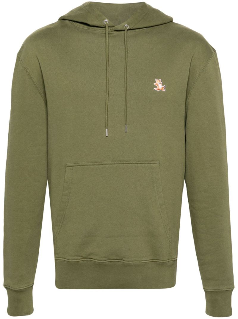 Green Chillax Fox Cotton Hoodie