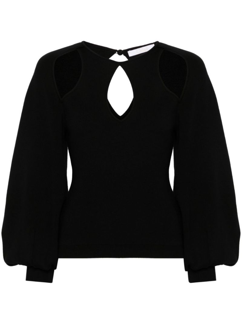 Black Cut-out Sweater