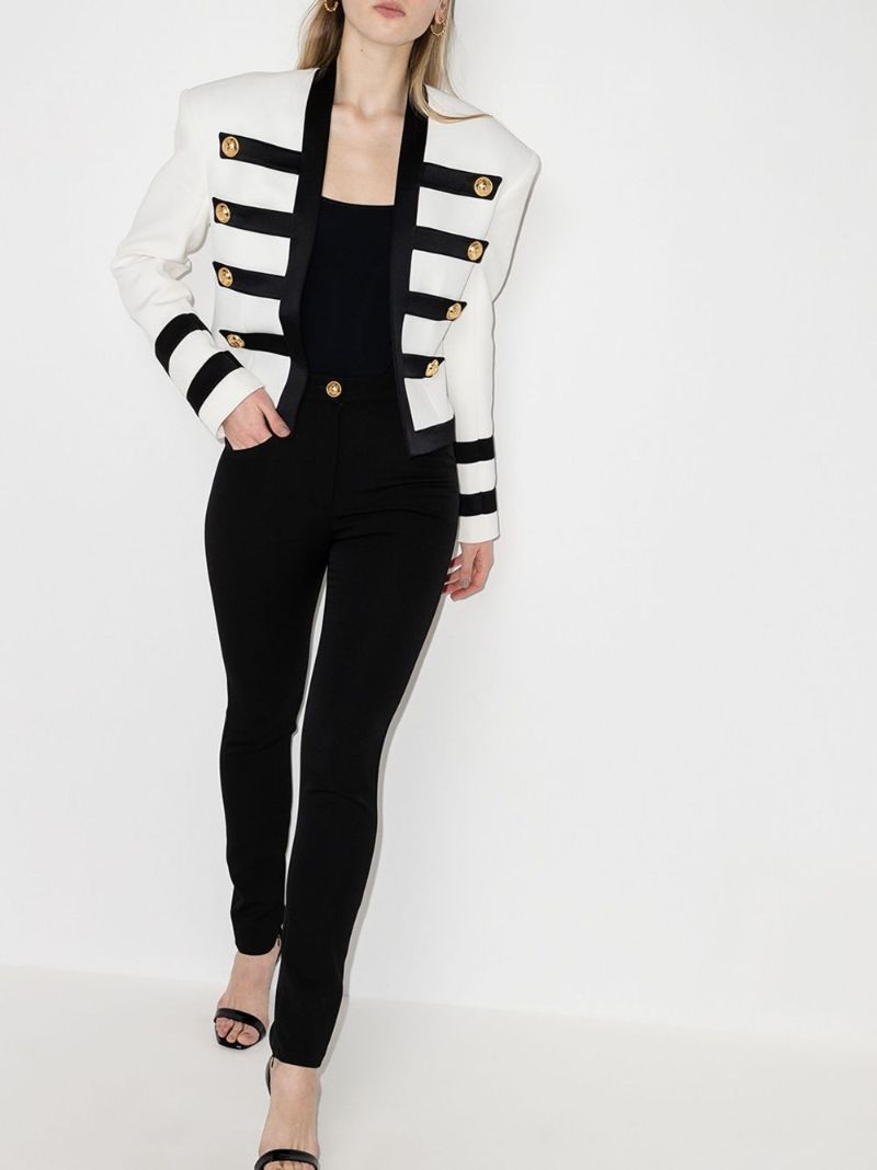 Black Slim Wool Trousers