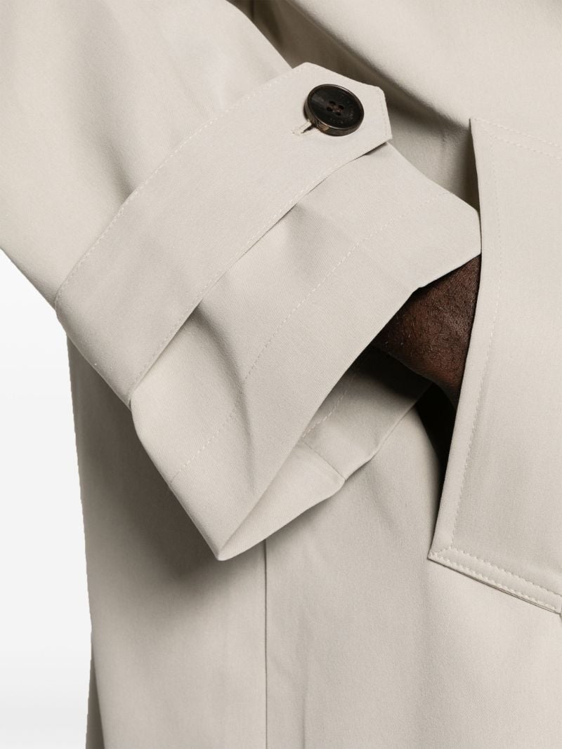 Neutral Emil Single-breasted Trench Coat
