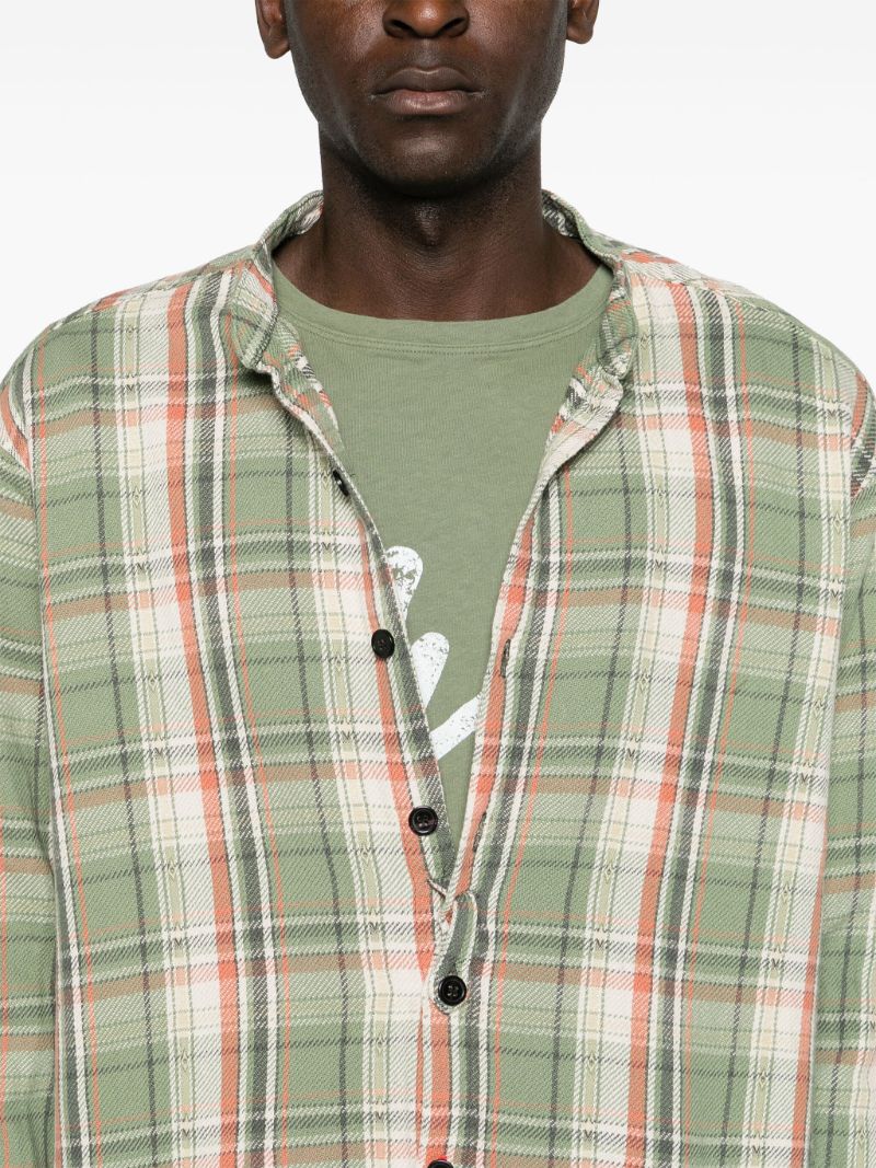 Green Army Plaid Studio Shirt