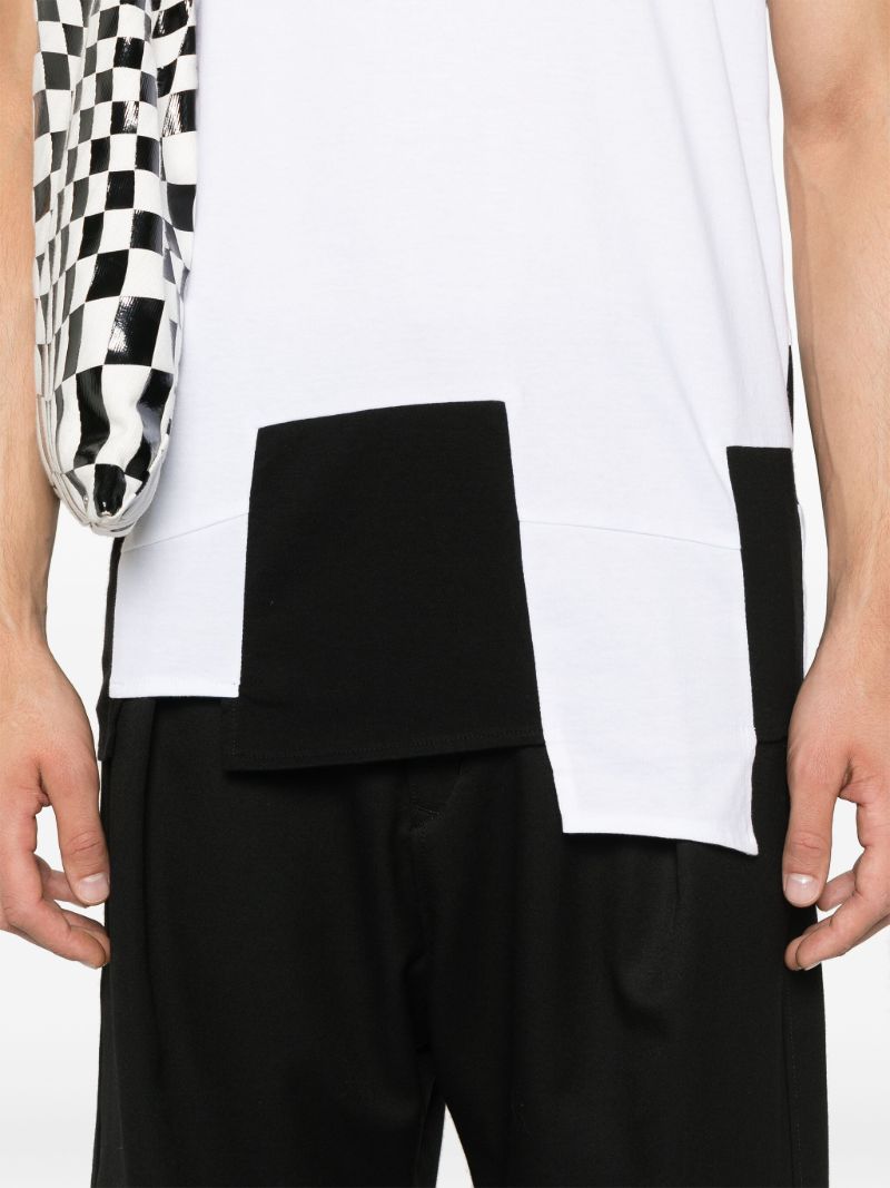 White Panelled T-shirt