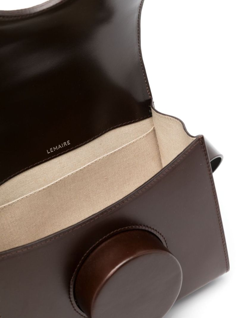 Brown Camera Leather Cross Body Bag