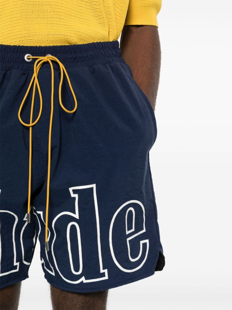 Blue Logo-print Shorts