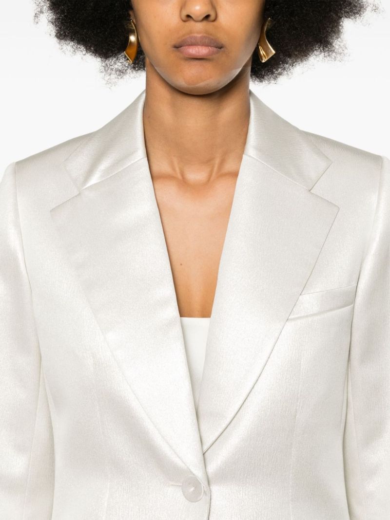 Silver-tone Silk LamÃ_x0083_© Blazer
