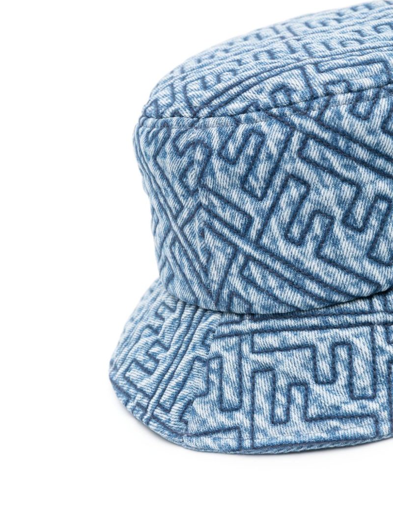 Blue Ff Embroidered Bucket Hat