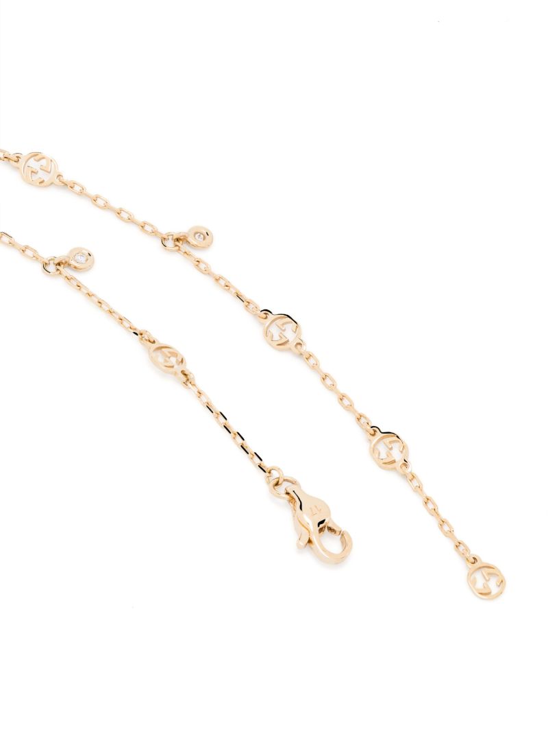 18k Yellow Gold Interlocking G Diamond Bracelet
