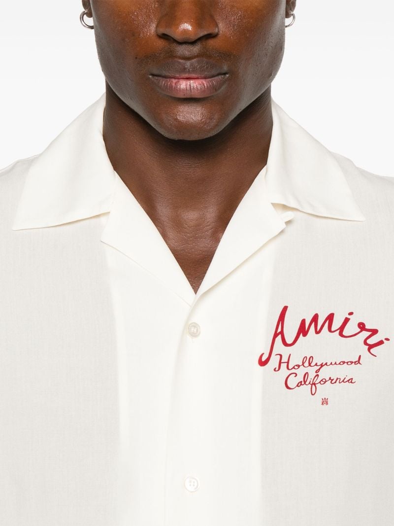 White Hollywood Camp Shirt