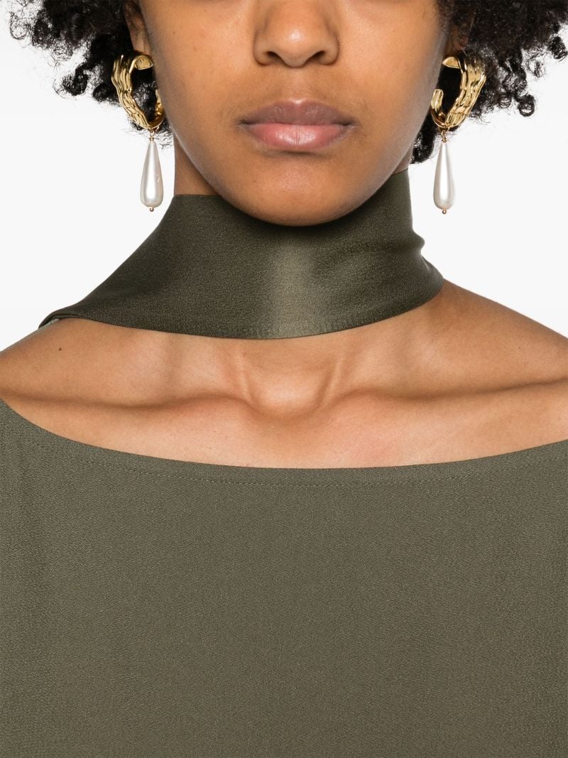 Green Tevere Fringed Kaftan Dress