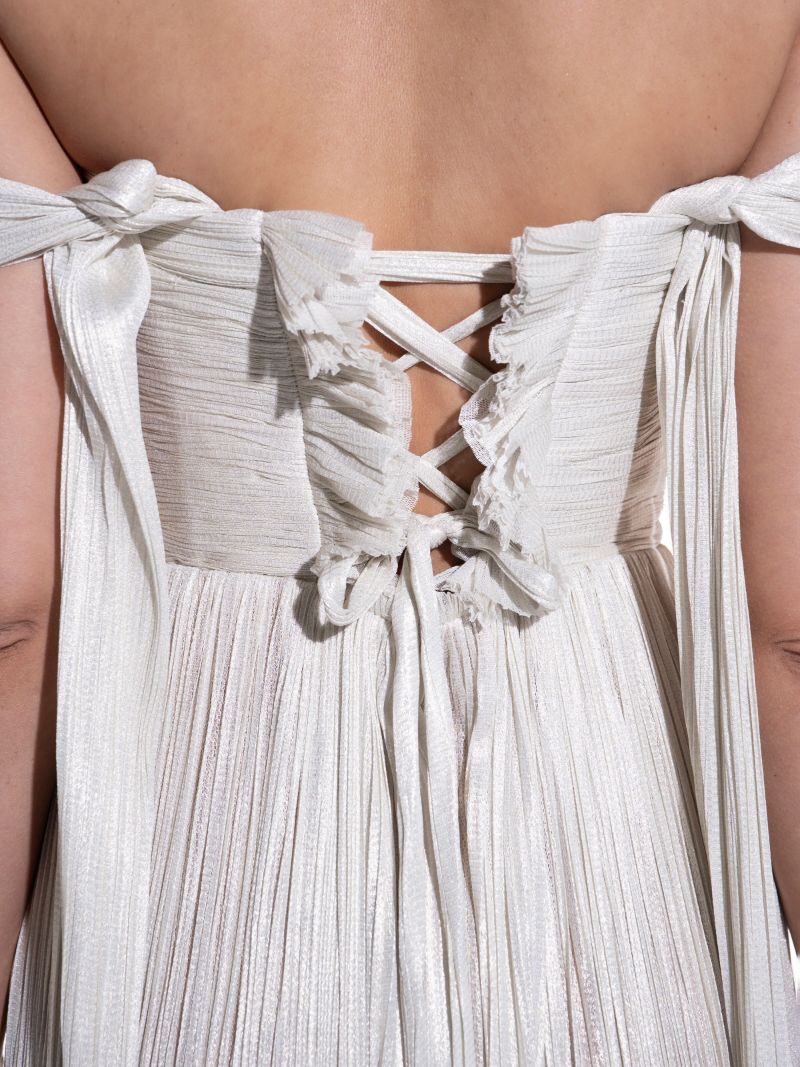 Silver-toneserene Draped Gown