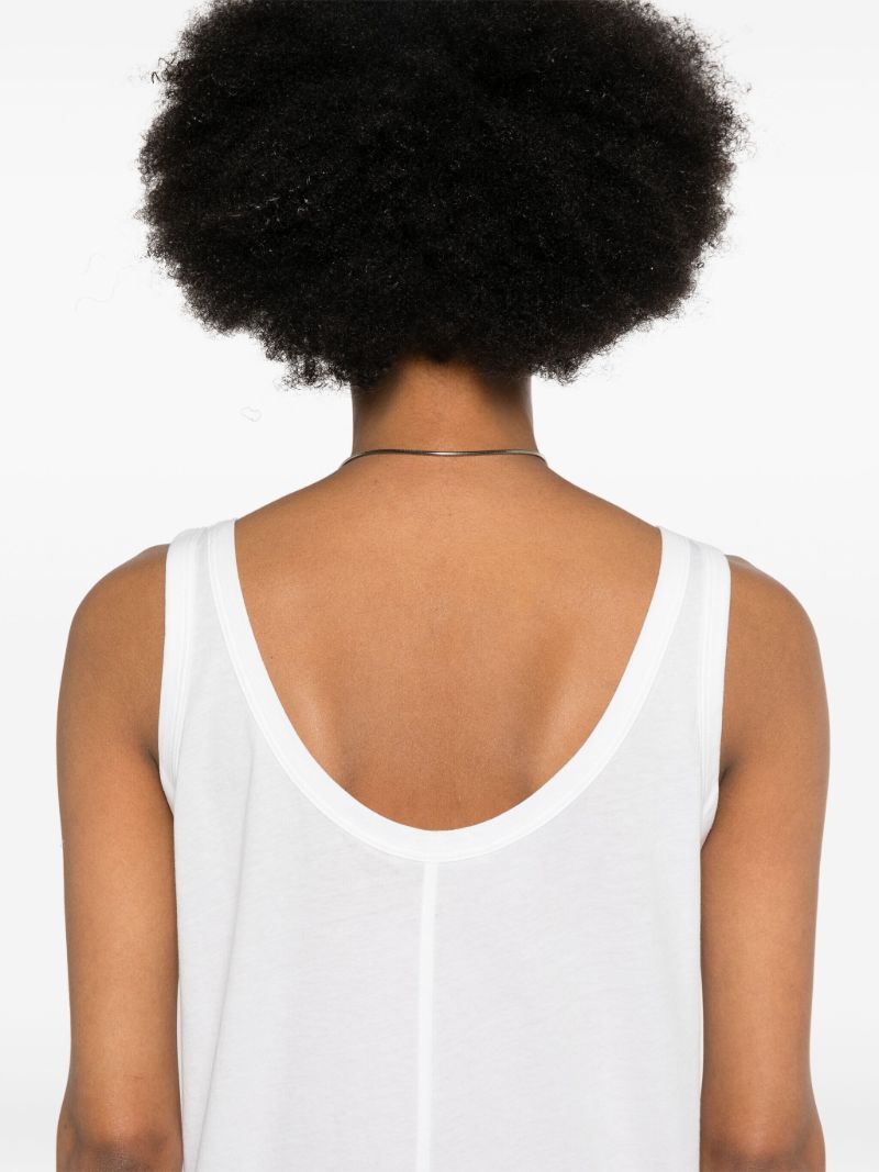 White Aika Cotton Tank Top