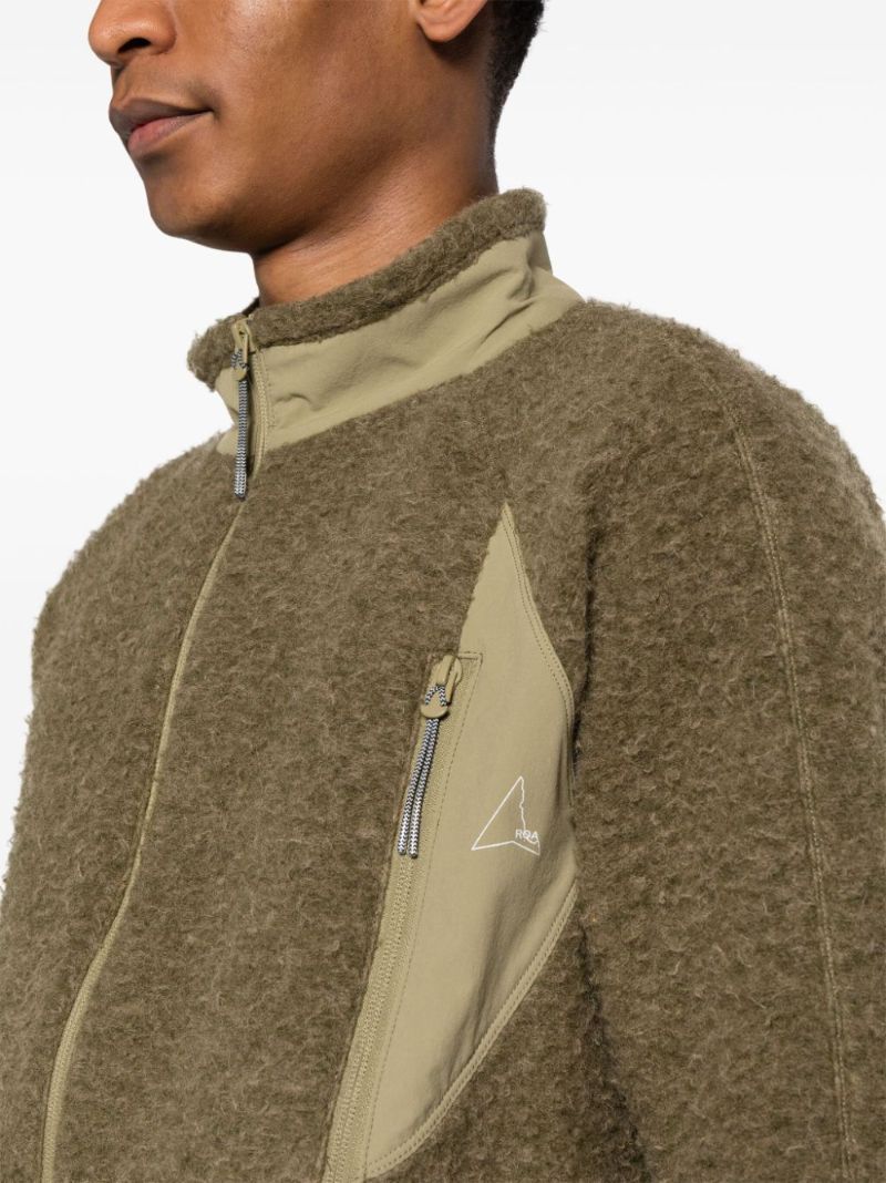Green Polar Zipped Fleece Jacket