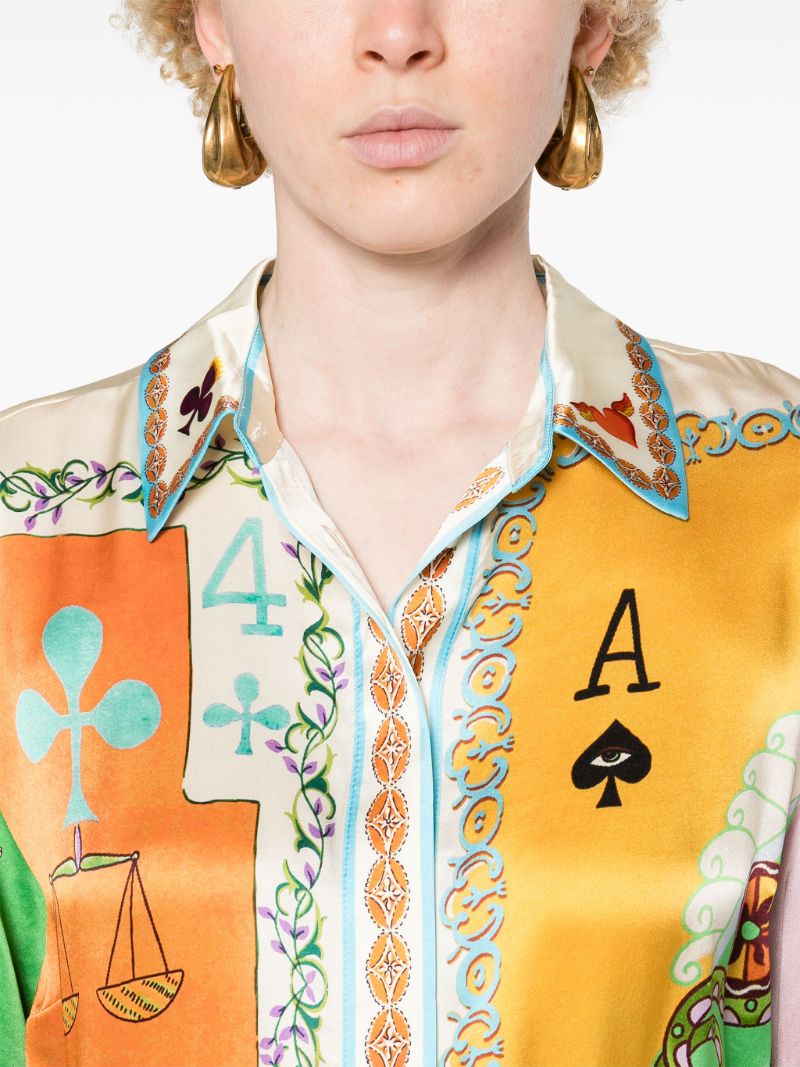 Yellow Rummy Silk Shirt