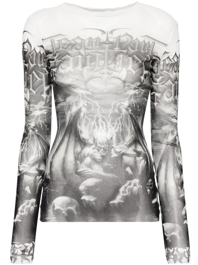 White and Black Diablo Top