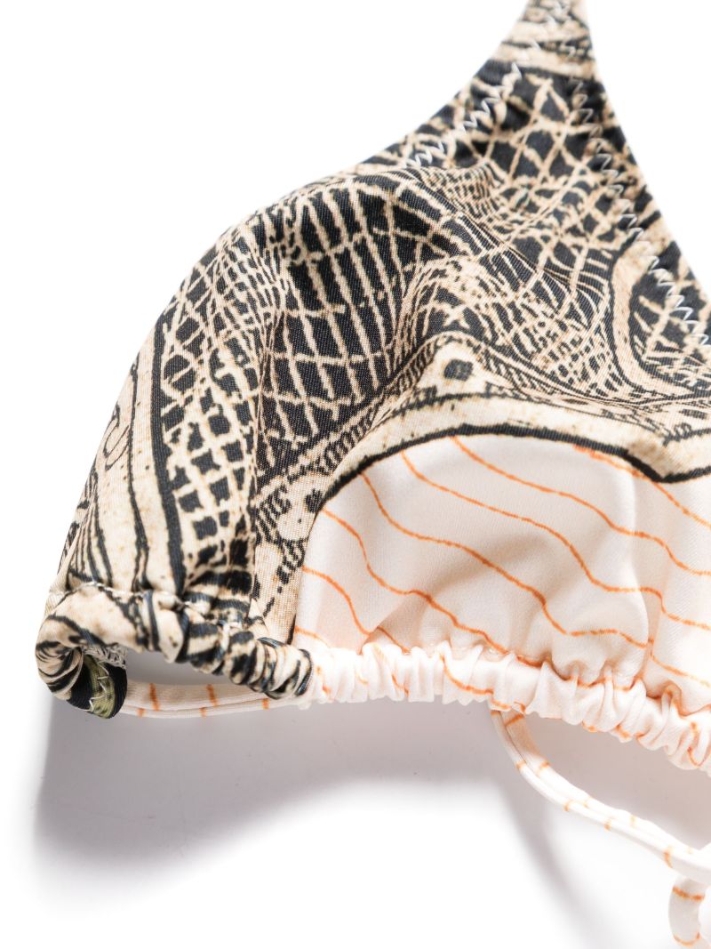 Neutral Cartouche-print Bikini