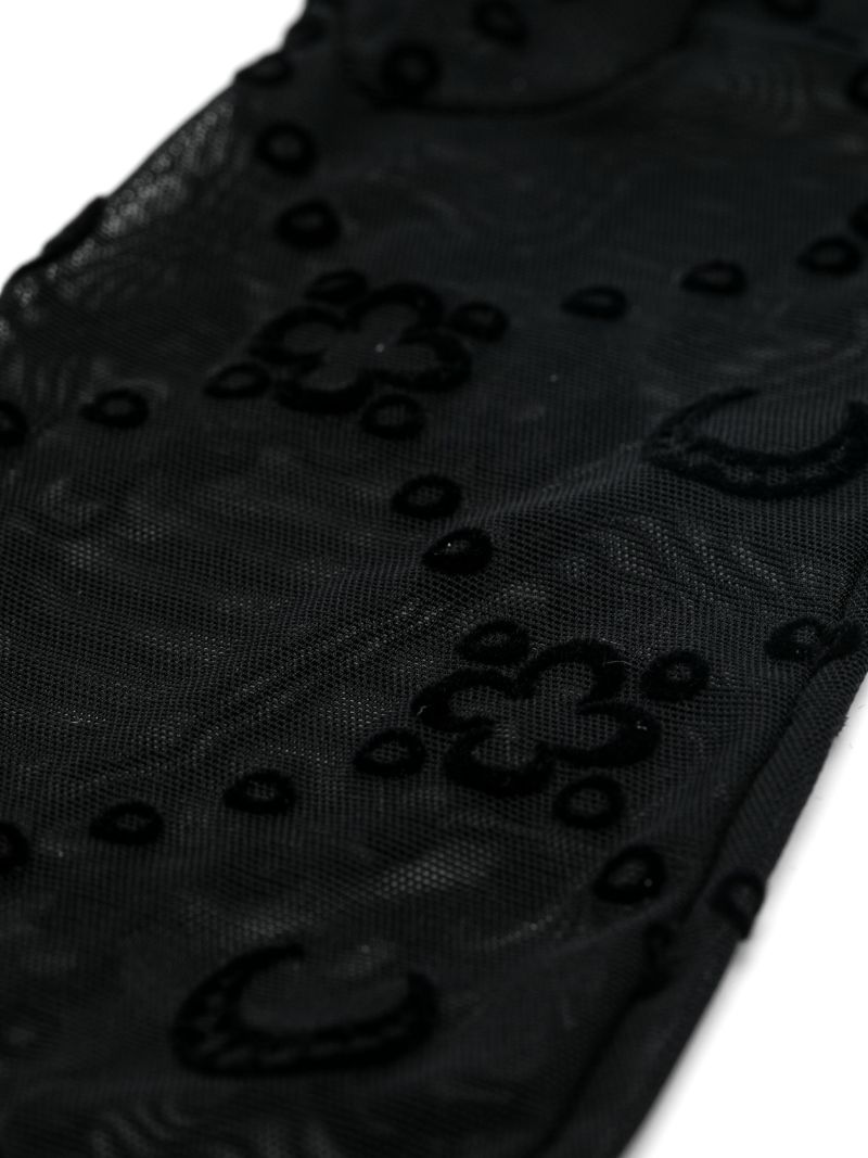Moonogram-flocked Gloves