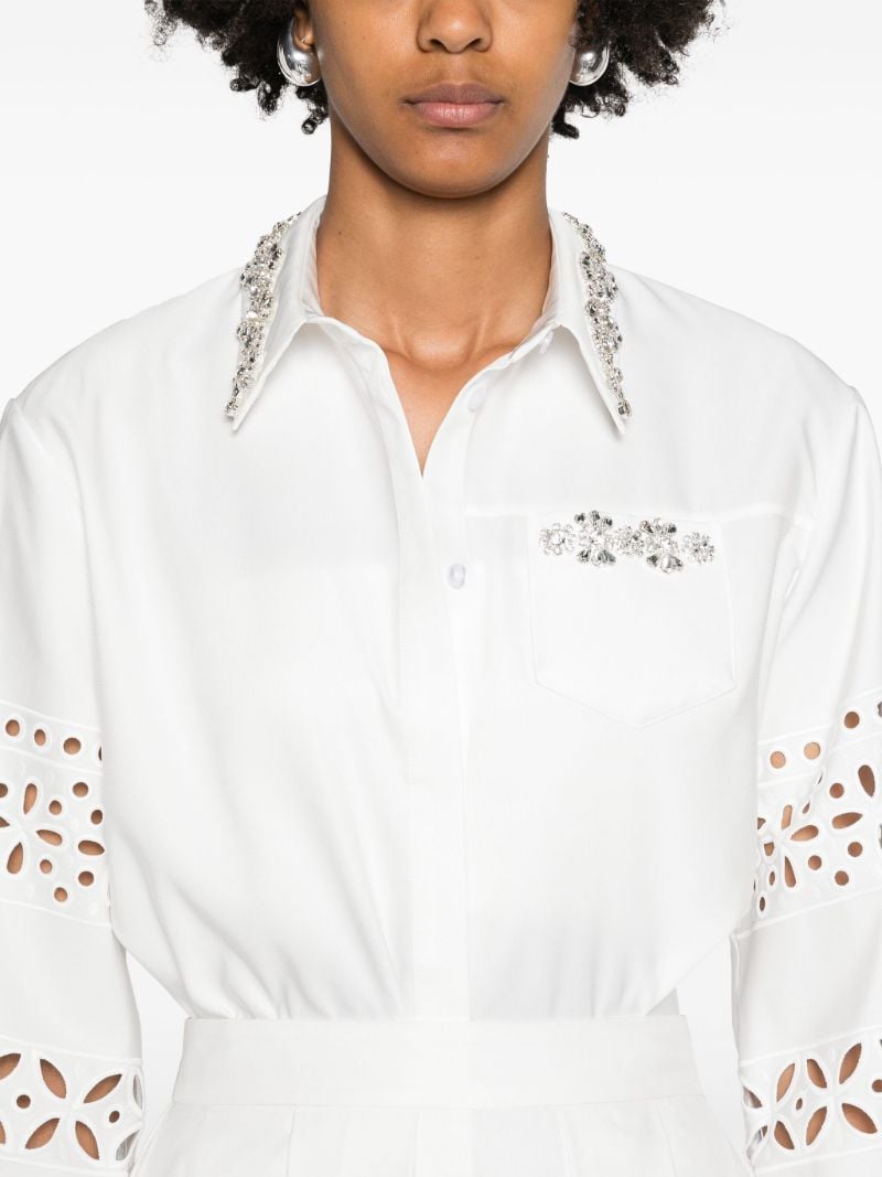 White Logan Embellished Shirt