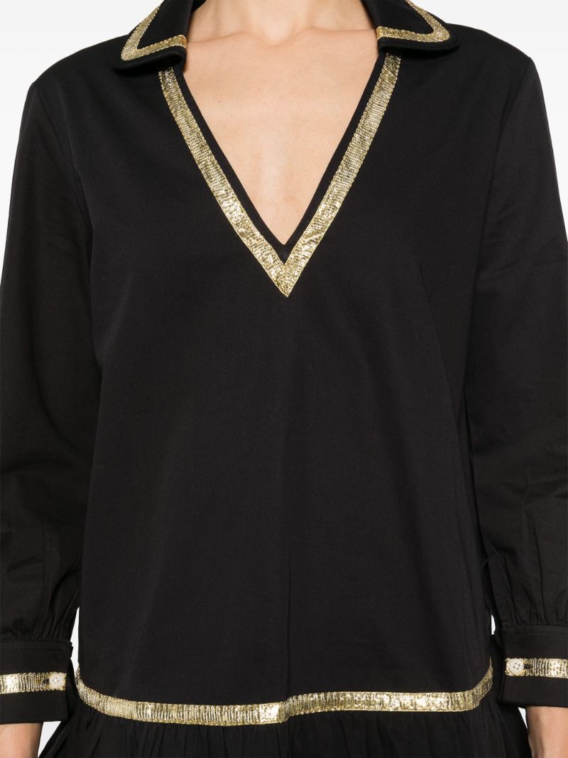 Black Sequin-embellished Dress