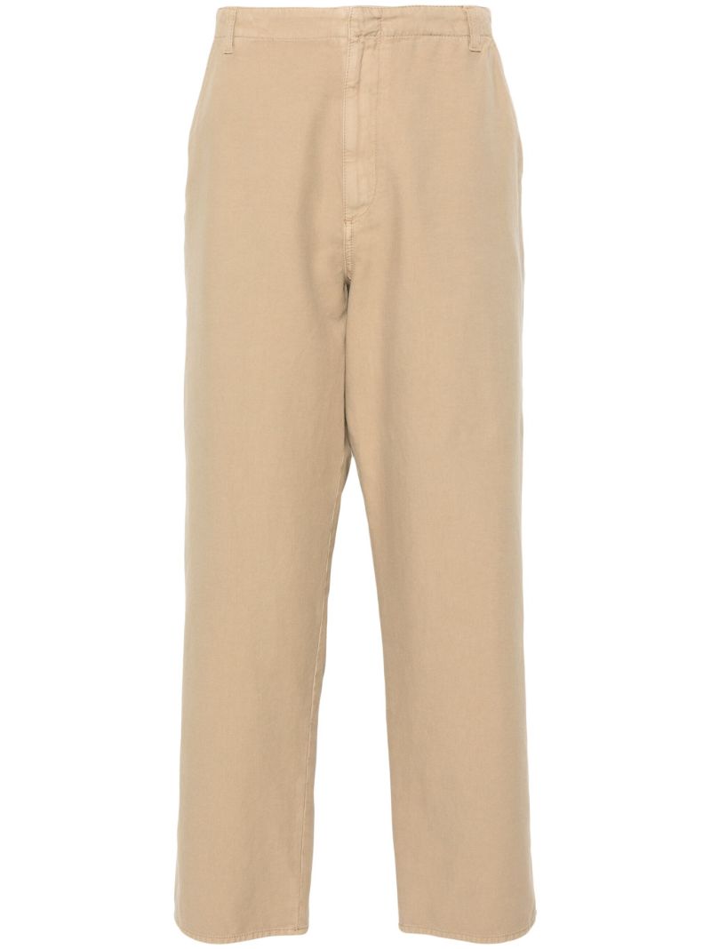 Neutral Marlon Straight-leg Trousers