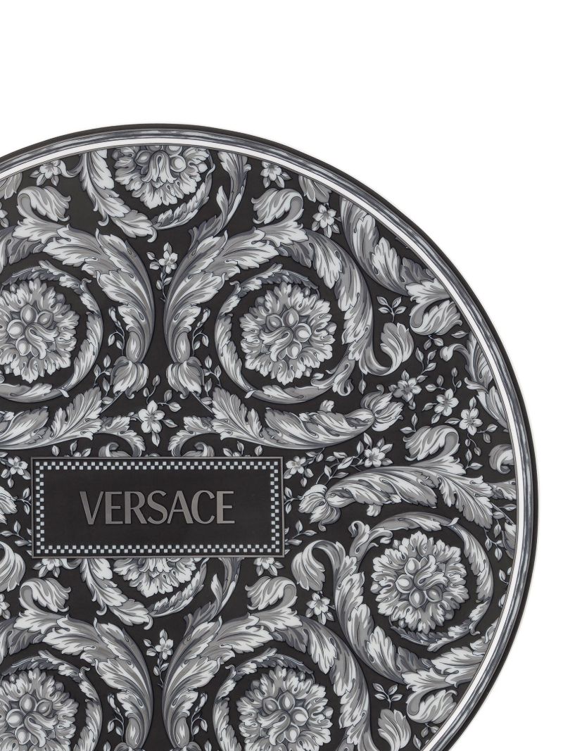 Black Barocco Haze Porcelain Serving Plate