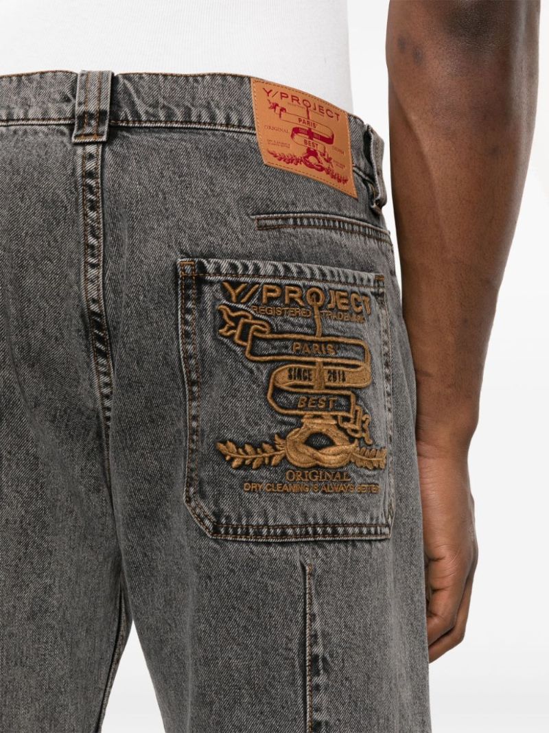 Grey Organic Cotton Straight-leg Jeans