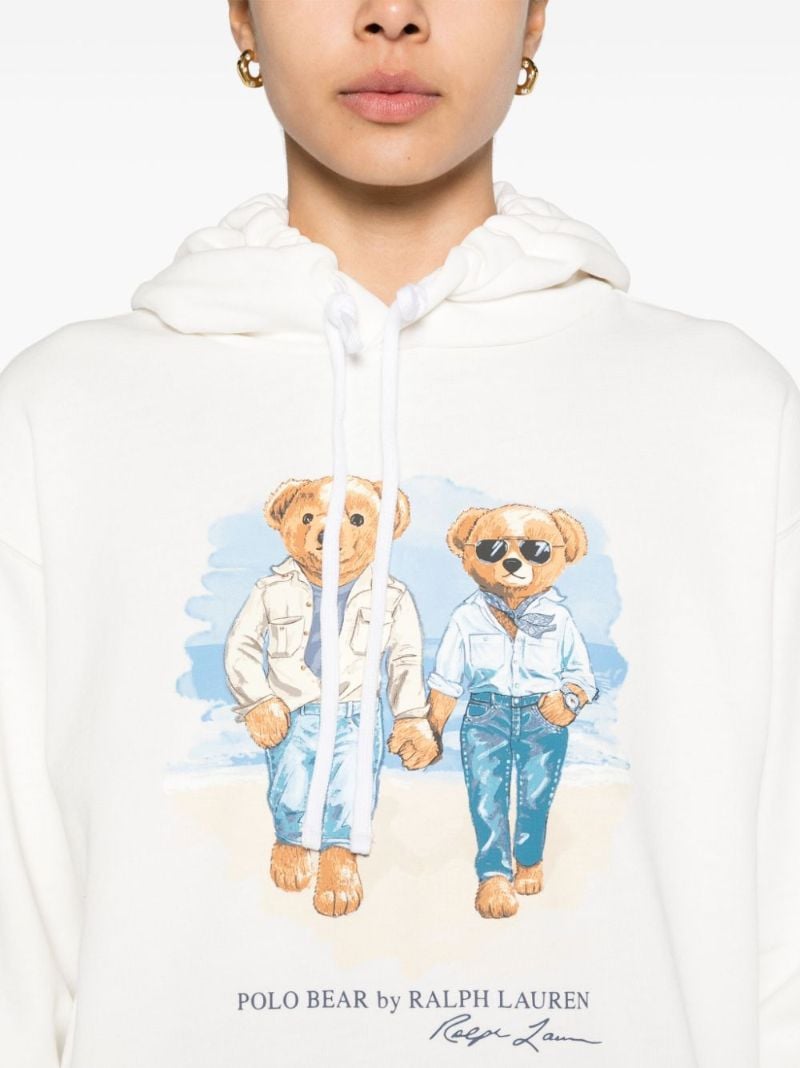 White the Ralph & Ricky Bear Fleece Hoodie