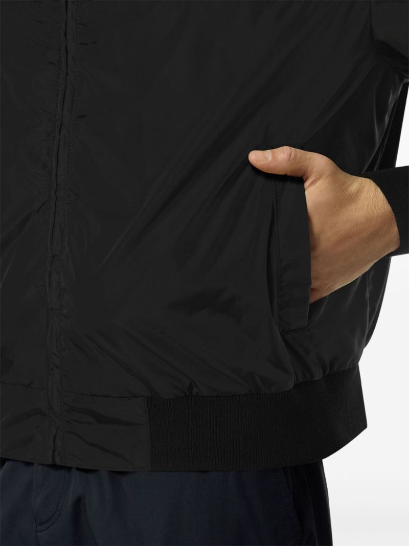 Black Milano Stamp-embroidered Bomber Jacket