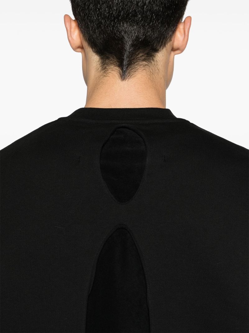 Black Panelled Cotton Sweatshirt