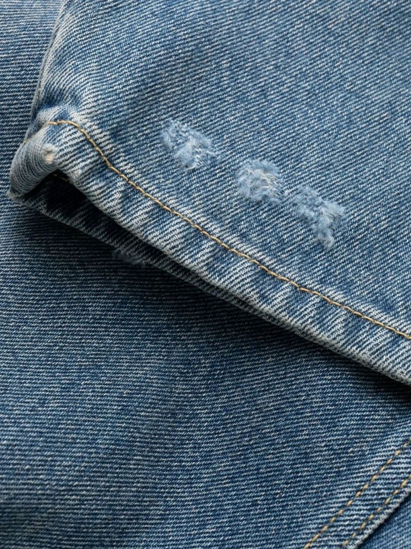 Blue High-waisted Boyfriend Jeans