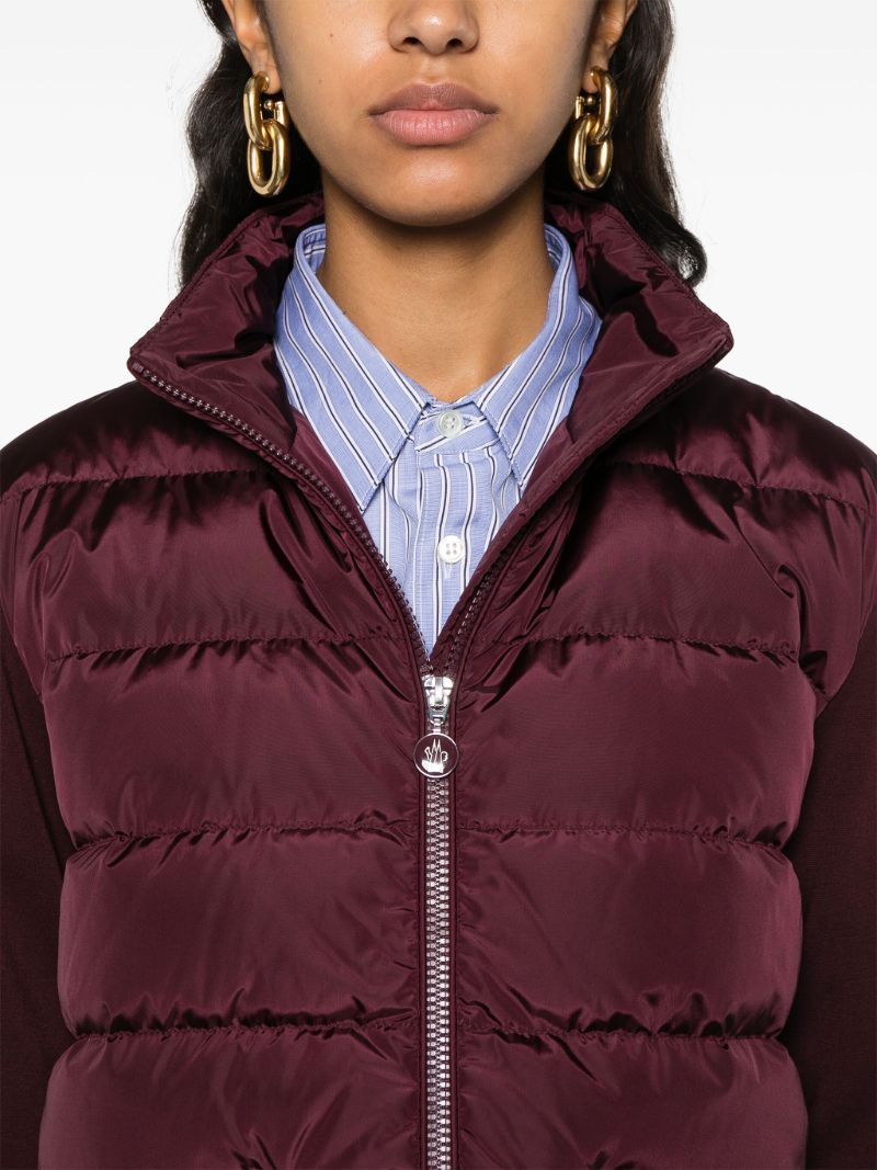 Purple Quilted Panelled Jacket