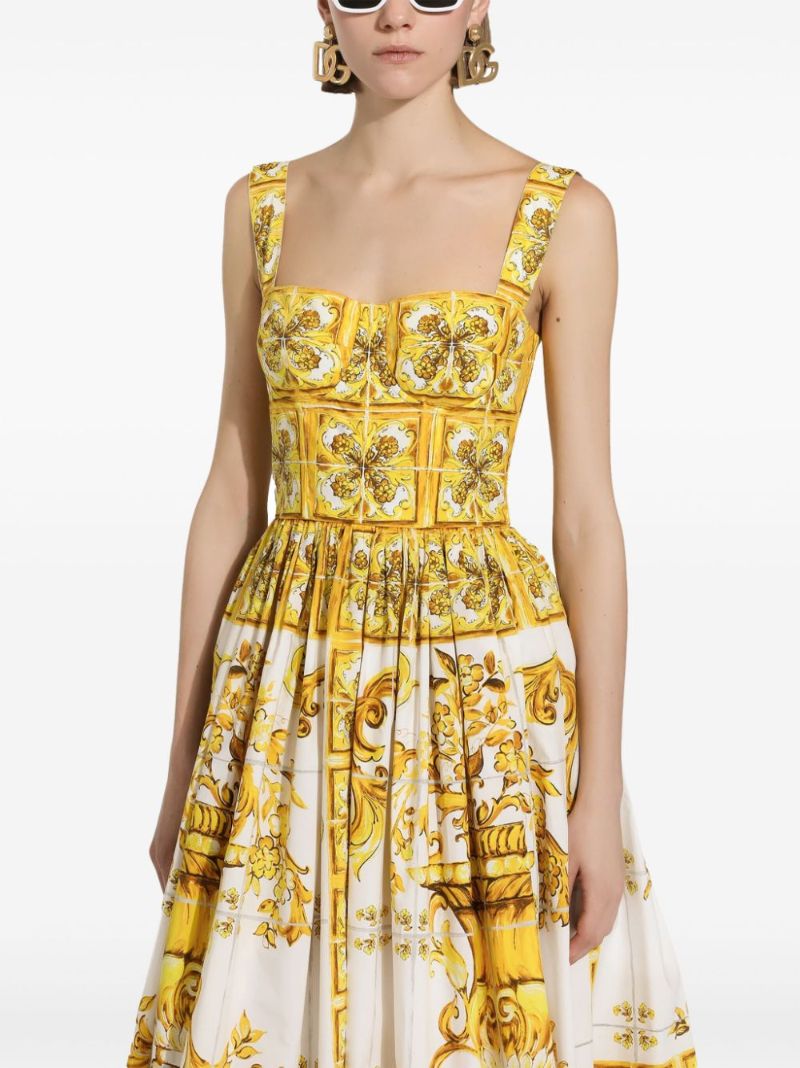Yellow Majolica Corset Dress