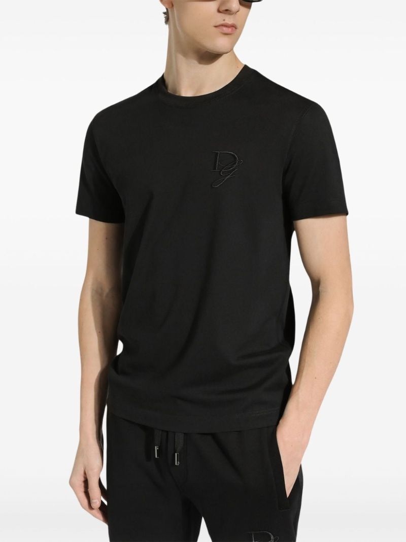 Black Dg-embroidered T-shirt