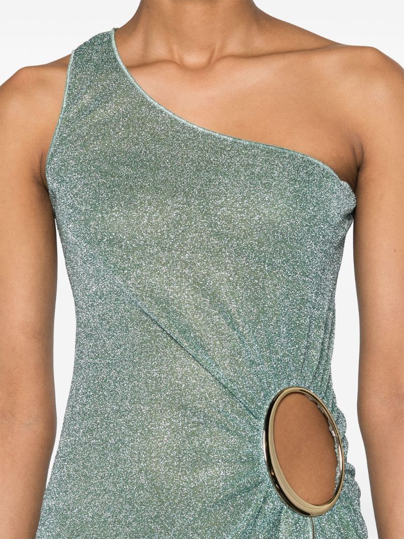 Green LumiÃ_x0083_¨re One Shoulder Dress