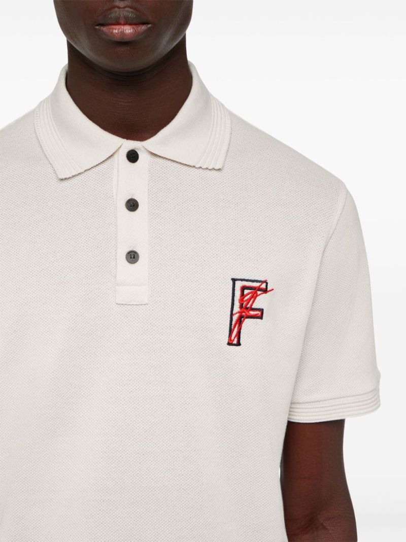 Neutral Logo-embroidered Cotton Polo Shirt