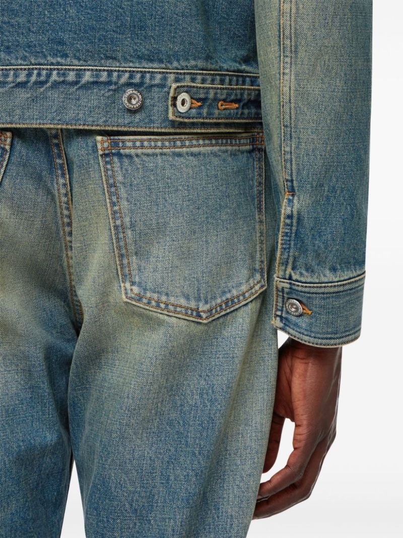 Blue Single-breasted Denim Jacket