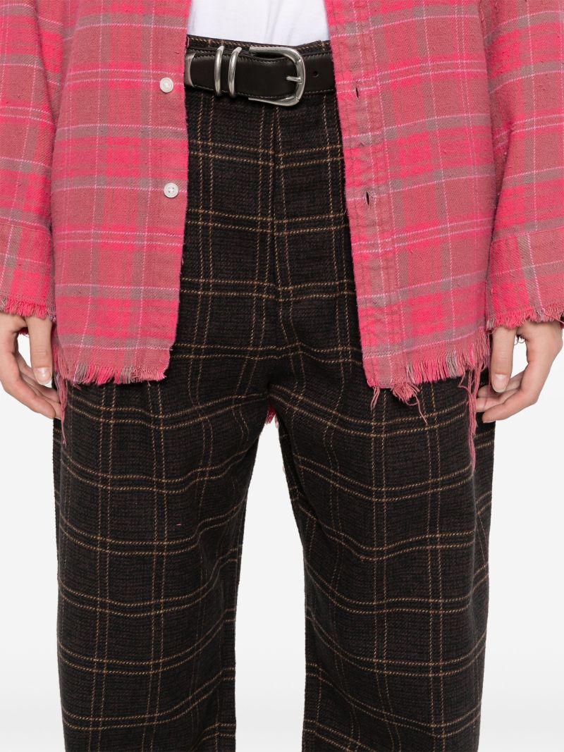 Plaid Cotton Trousers