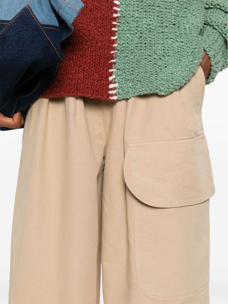 Neutral Organic Cotton Wide-leg Trousers