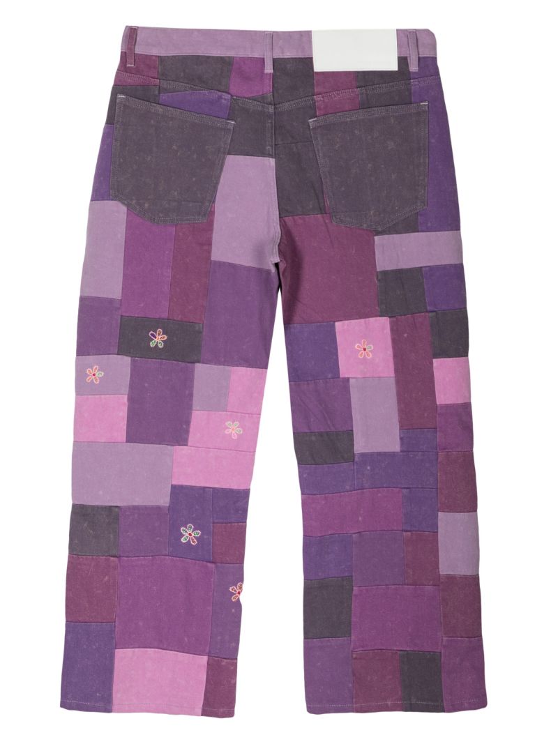 Purple Picnic Patchwork Loose Jeans