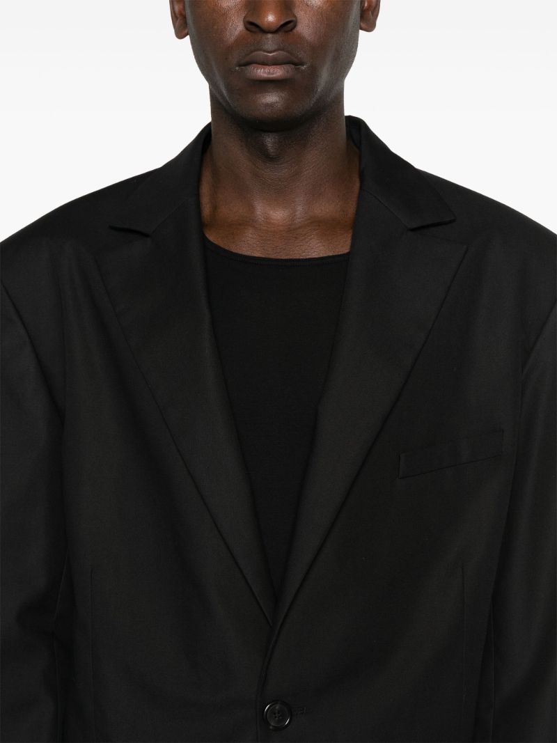 Black Slashed Cropped Blazer