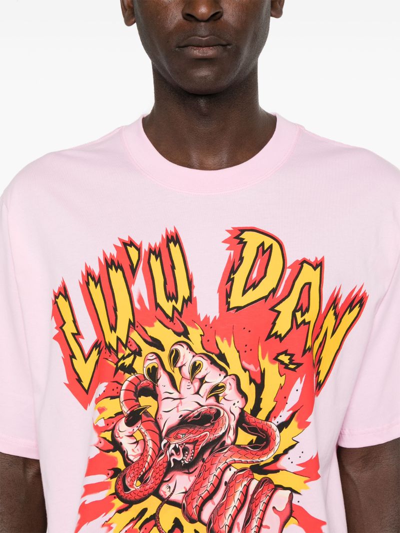 Pink Manic Hand Cotton T-shirt