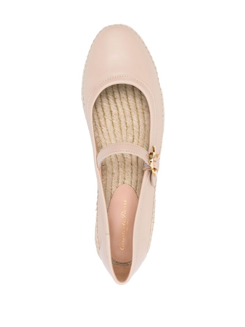 Neutral Elda Suede Ballet Pumps