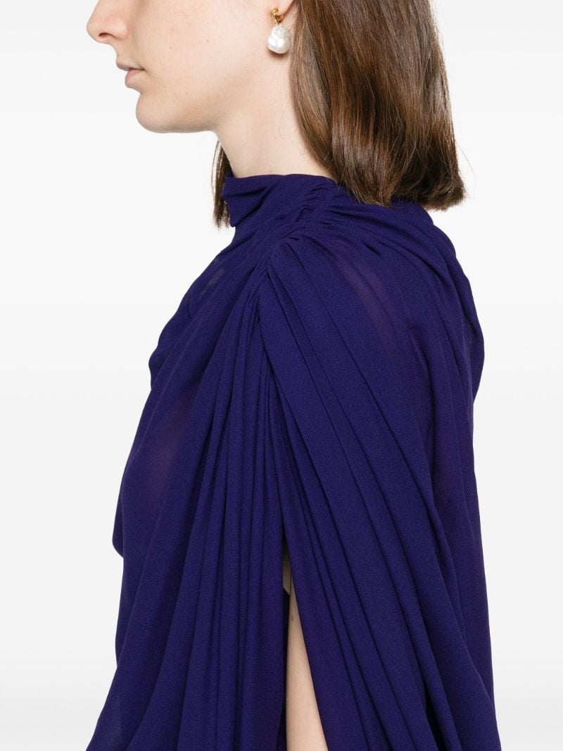 Purple Draped Blouse