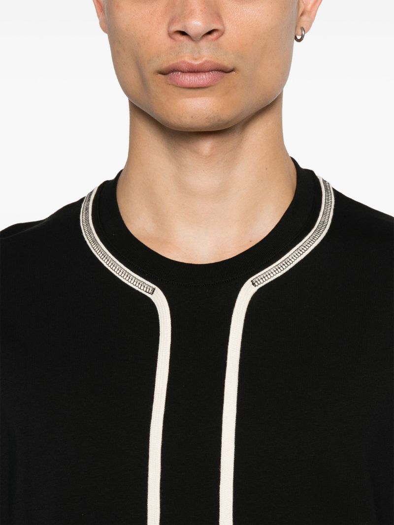 Black Drawstring Cotton T-shirt