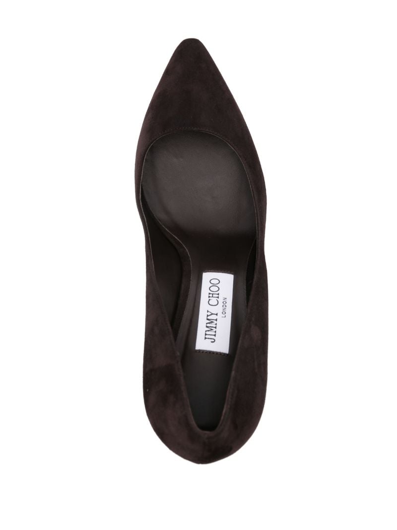 Brown Romy 85 Suede Pumps