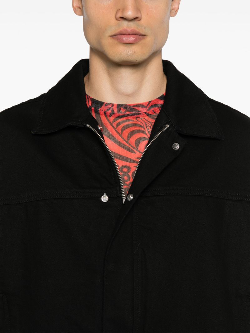 Black Press-stud Denim Jacket