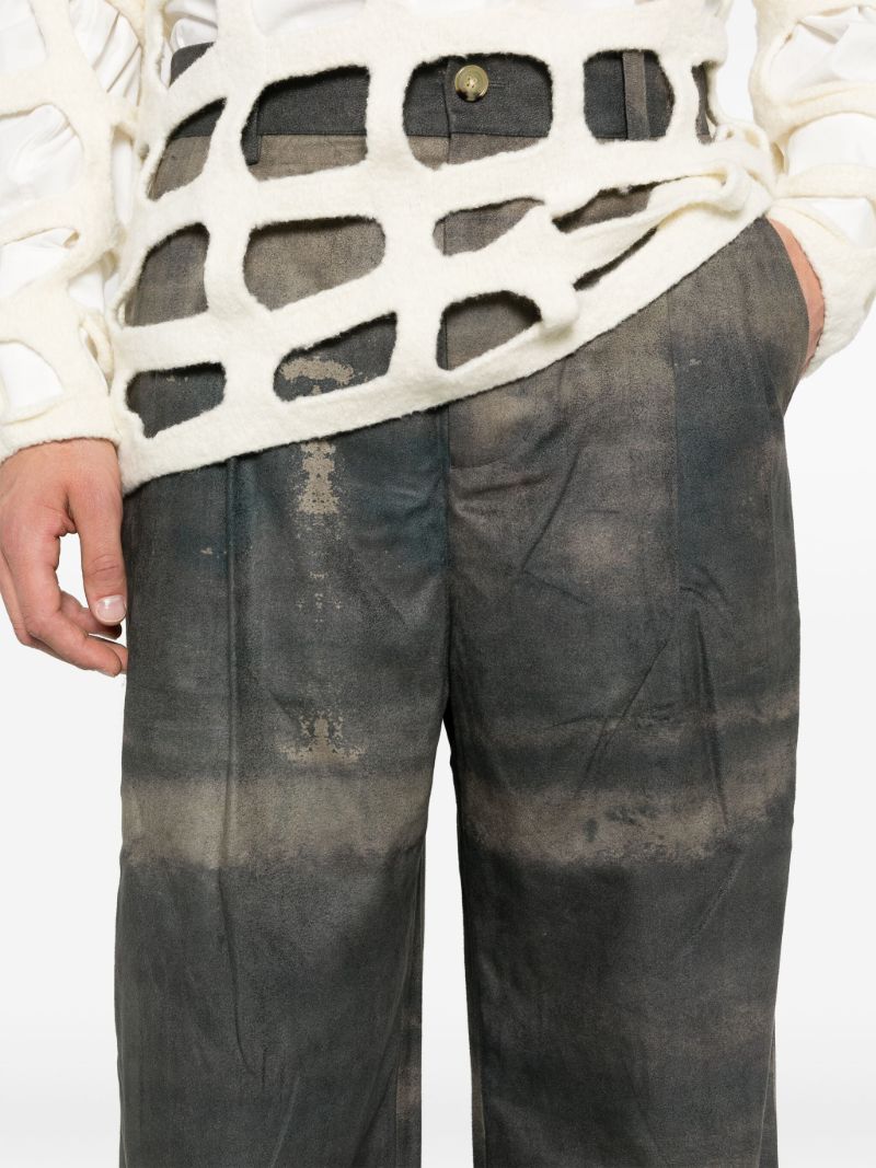 Panelled Straight Trousers