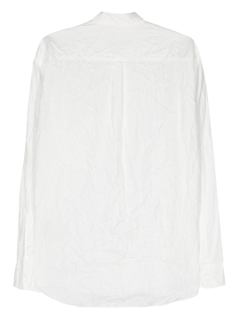 White Crinkled Cotton Shirt