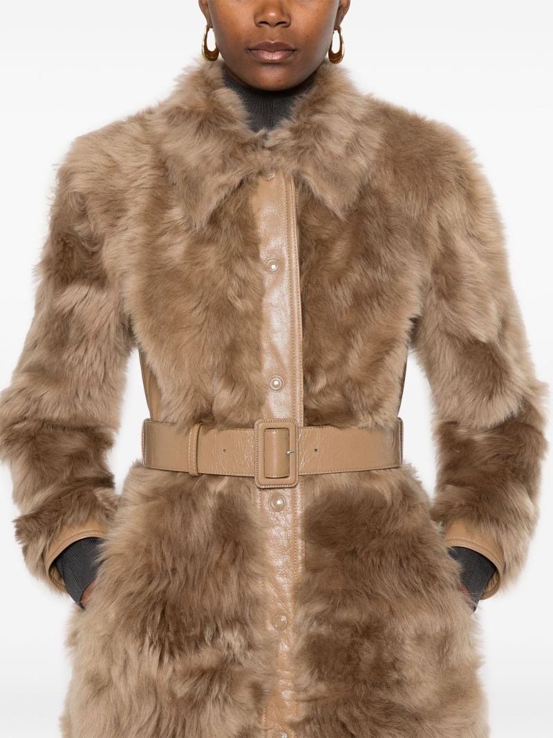 Panelled Belted Coat